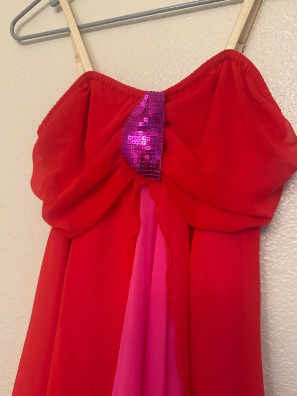 Costume Gallery Dance lyrical red slip dress SA-Small adult